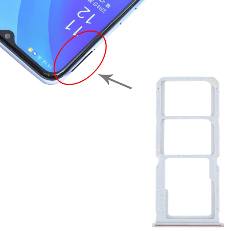 For OPPO A55 5G / A53S 5G SIM Card Tray + SIM Card Tray + Micro SD Card Tray