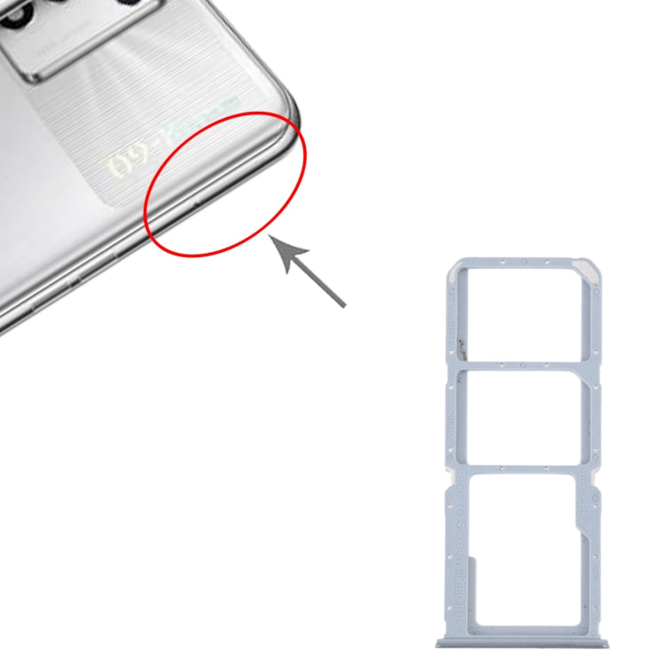 For OPPO K9S SIM Card Tray + SIM Card Tray + Micro SD Card Tray