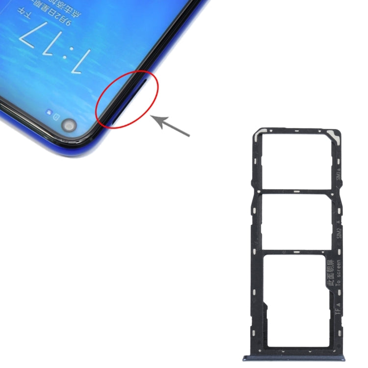 For OPPO A16K SIM Card Tray + SIM Card Tray + Micro SD Card Tray