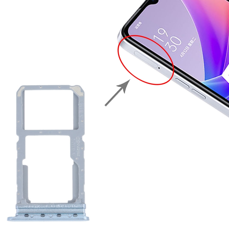 For OPPO A57 5G / A77 5G / K10 5G SIM Card Tray + SIM / Micro SD Card Tray