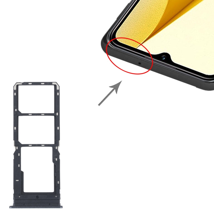 For vivo Y16 SIM Card Tray + SIM Card Tray + Micro SD Card Tray