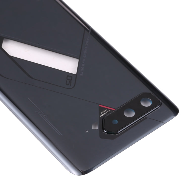 Glass Battery Back Cover for Asus ROG Phone 5 Pro ZS673KS(Black)