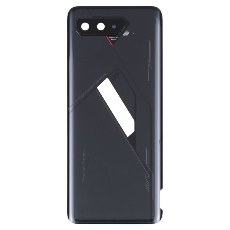 Glass Battery Back Cover for Asus ROG Phone 5s Pro ZS676KS(Black)