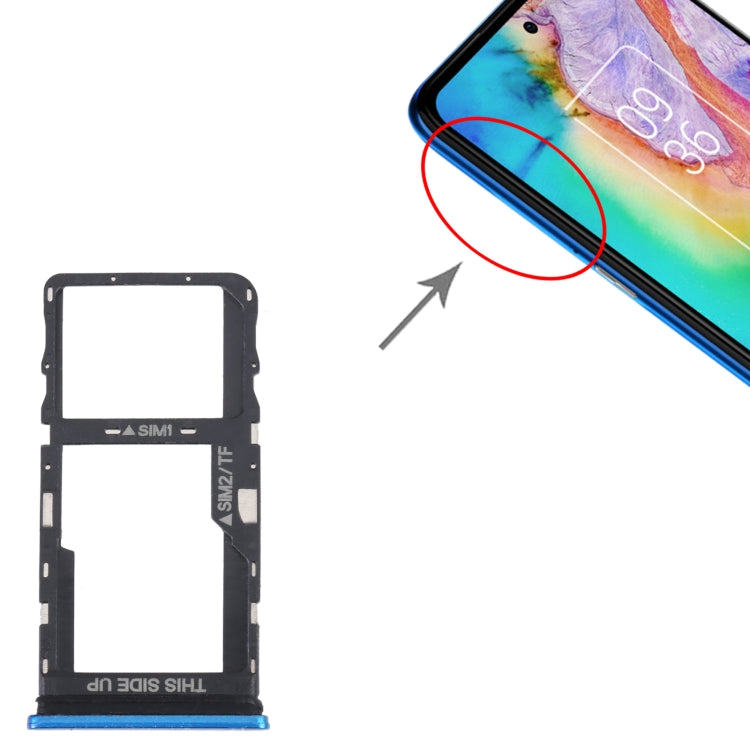For TCL 20 5G Original SIM Card Tray + SIM / Micro SD Card Tray