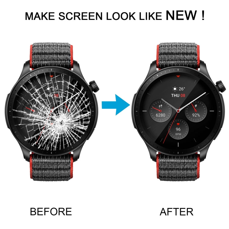 Original LCD Screen For Amazfit GTR 4 Digitizer Full Assembly With Frame (Black)
