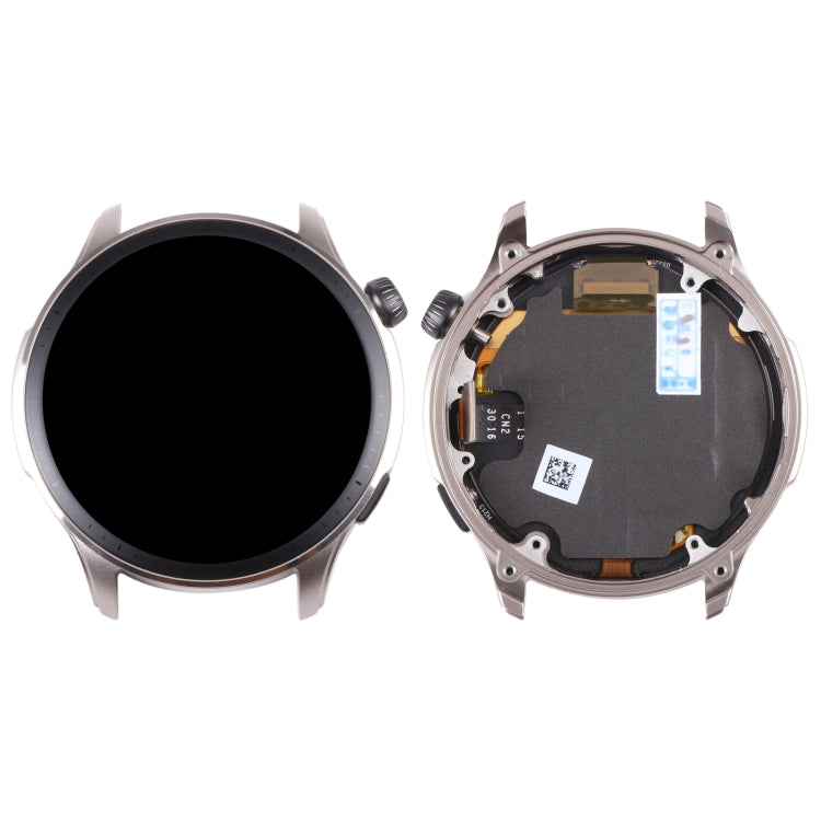 Original LCD Screen For Amazfit GTR 4 Digitizer Full Assembly With Frame (Silver)