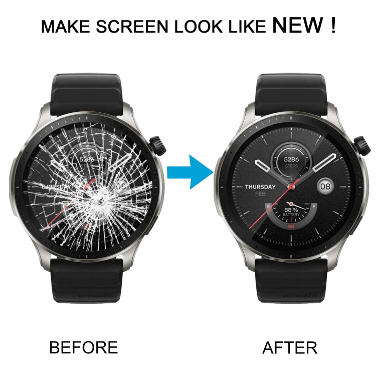 Original LCD Screen For Amazfit GTR 4 Digitizer Full Assembly With Frame (Silver)