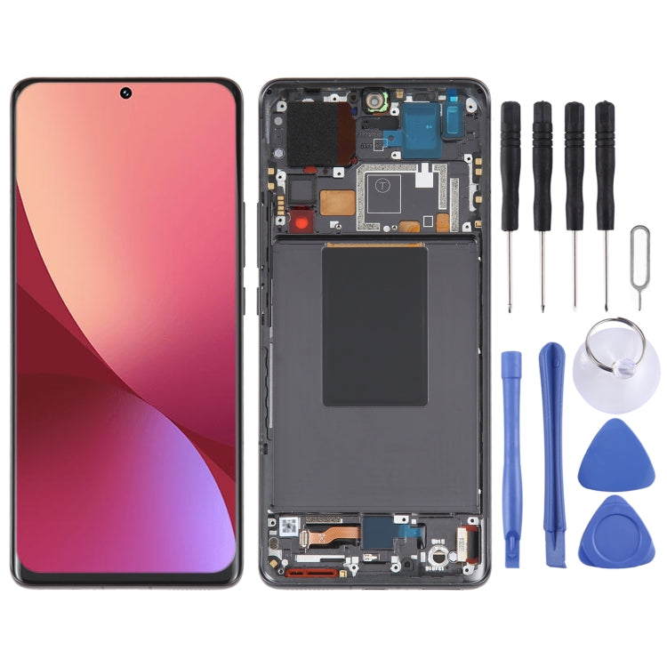 AMOLED Original LCD Screen For Xiaomi 12 Pro / 12S Pro Digitizer Full Assembly with Frame(Black)