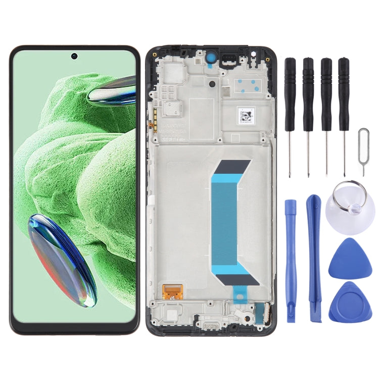 AMOLED Original LCD Screen For Xiaomi Redmi Note 12 China / Note 12 5G / Poco X5  Digitizer Full Assembly with Frame(Black)