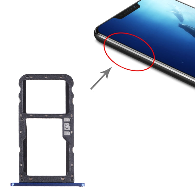 For Lenovo Z5 L78011 SIM Card Tray + SIM Card Tray / Micro SD Card Tray