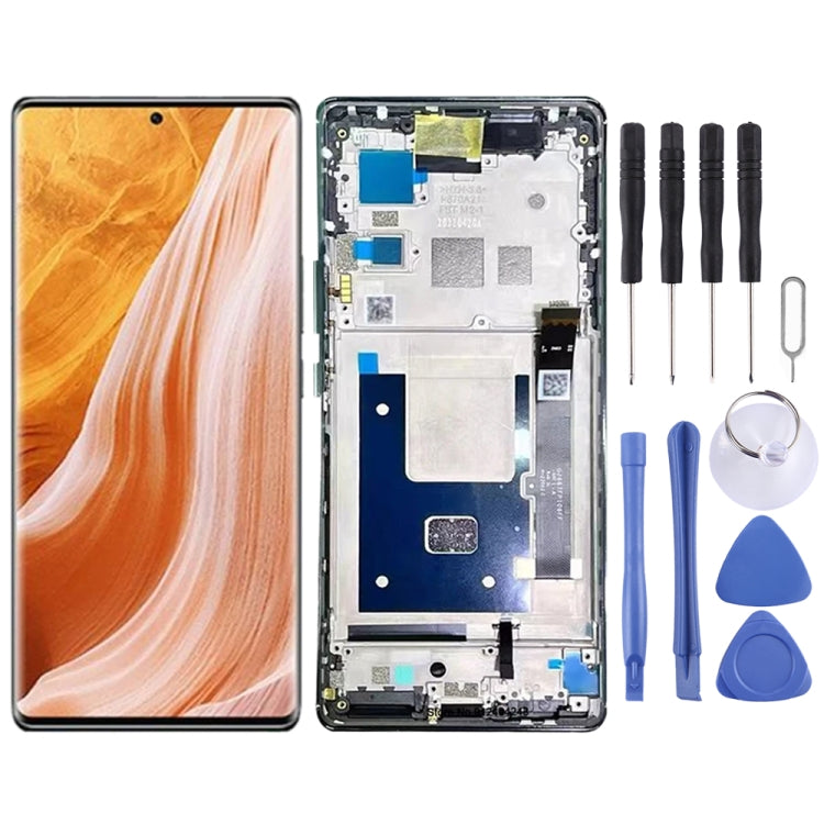 AMOLED LCD Screen For ZTE Axon 40 Pro A2023 Digitizer Full Assembly with Frame(Black)