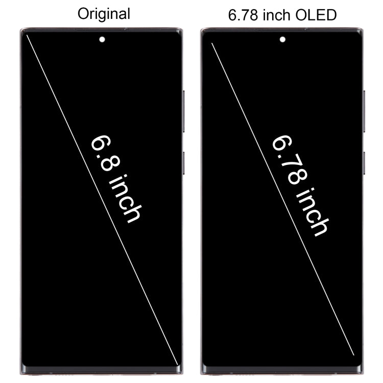 For Samsung Galaxy S22 Ultra 5G SM-S908B EU Edition 6.78 inch OLED  LCD Screen Digitizer Full Assembly with Frame
