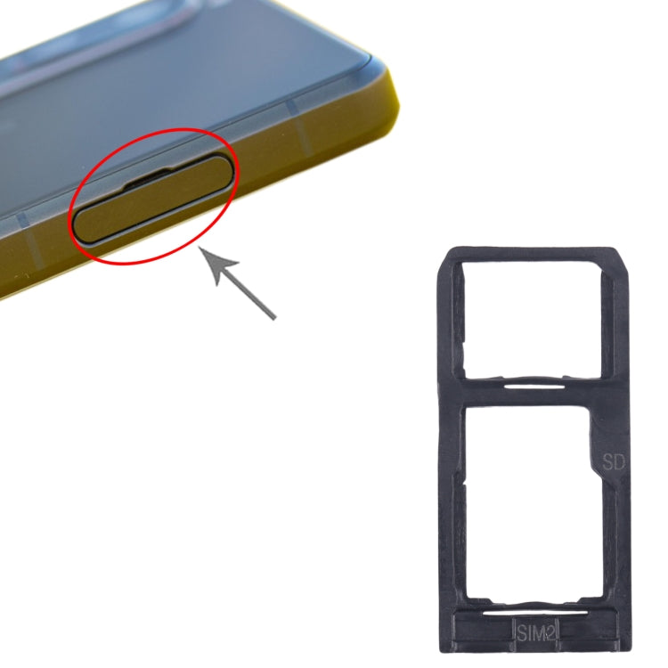 For Sony Xperia 5 III Original SIM Card Tray + SIM / Micro SD Card Tray  - Black