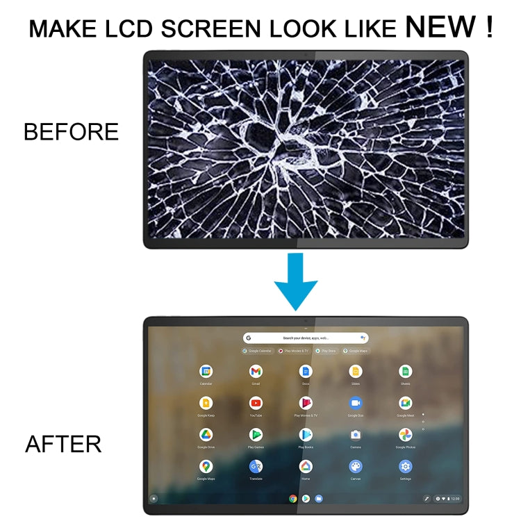 For Lenovo Duet 5 Chromebook 13Q7C6 30 Pins 1920x1080 OLED LCD Screen Digitizer Full Assembly with Frame  - Black