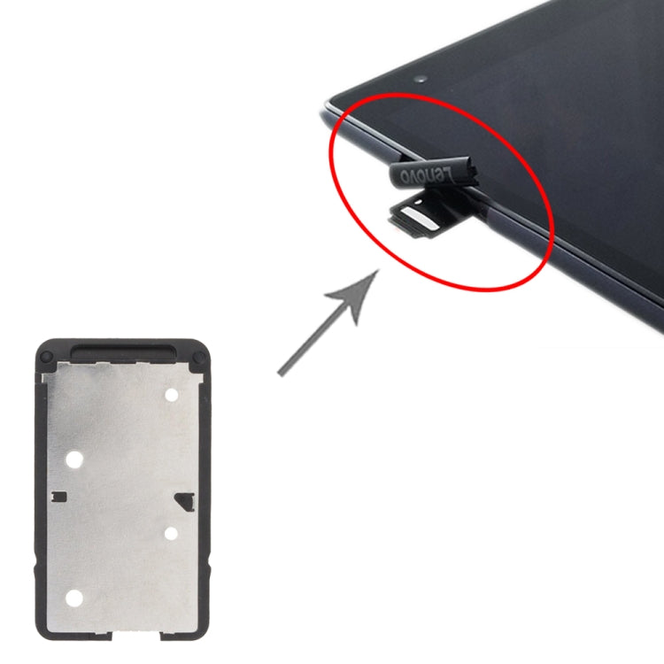 For Lenovo Tab 4 8 TB-8504 SIM + SIM Card Tray  - Black
