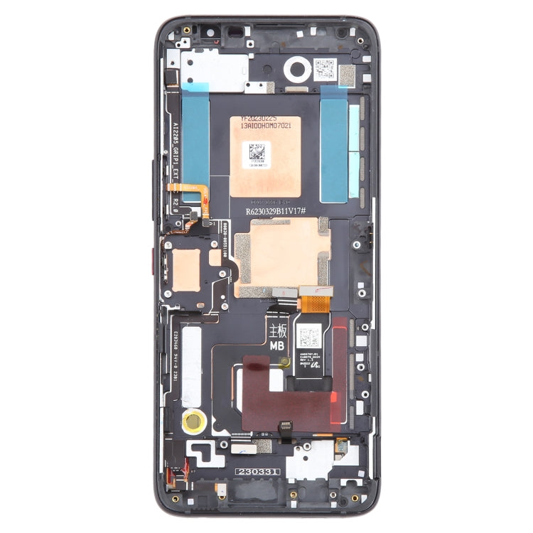 For Asus ROG Phone 7 / 7 Ultimate AMOLED Original LCD Screen Digitizer Full Assembly with Frame - Black