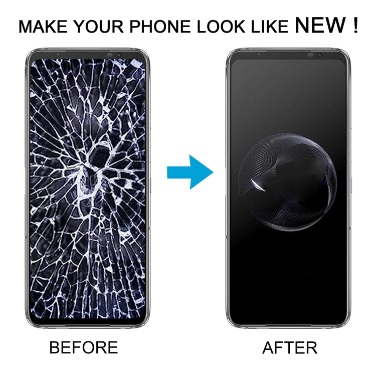 For Asus ROG Phone 7 / 7 Ultimate AMOLED Original LCD Screen Digitizer Full Assembly with Frame - Black