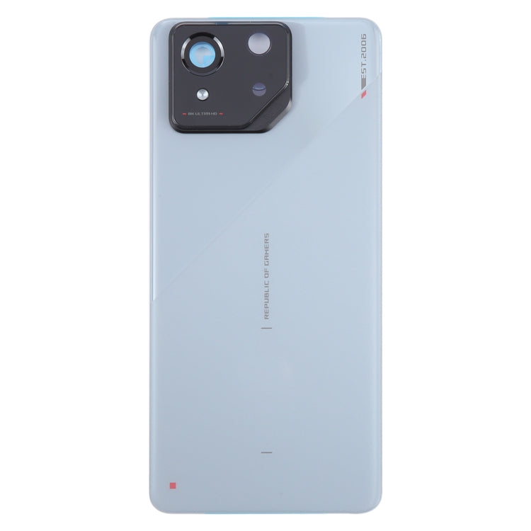 For Asus ROG Phone 8 AI2401 Original Glass Battery Back Cover with Camera Lens Frame - Grey