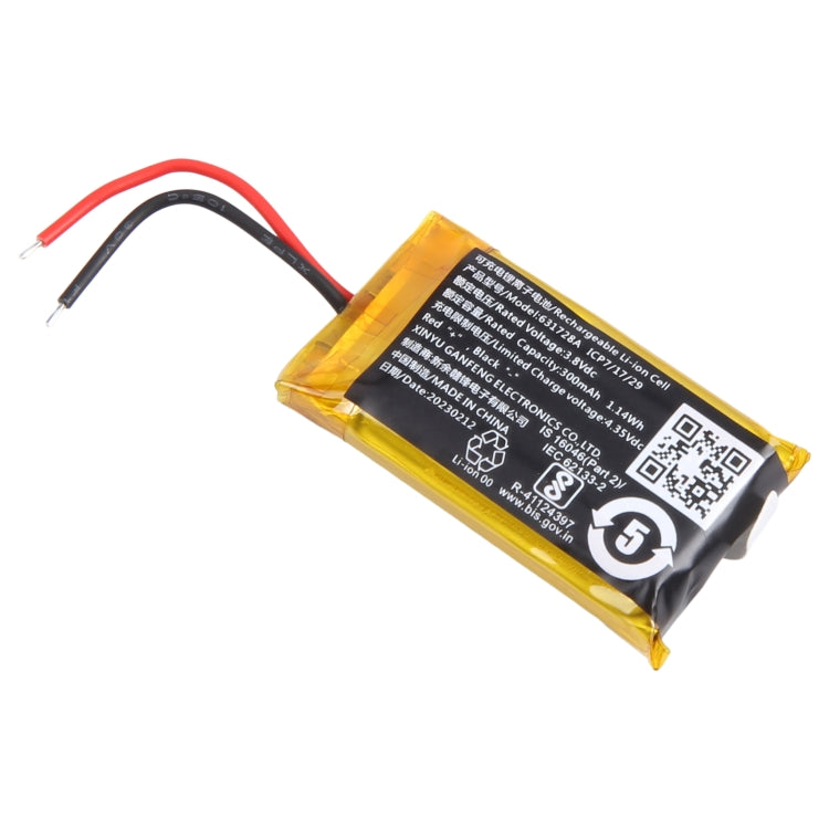 3.8V 300mAh 631728A Battery Replacement, Two Wire Welding