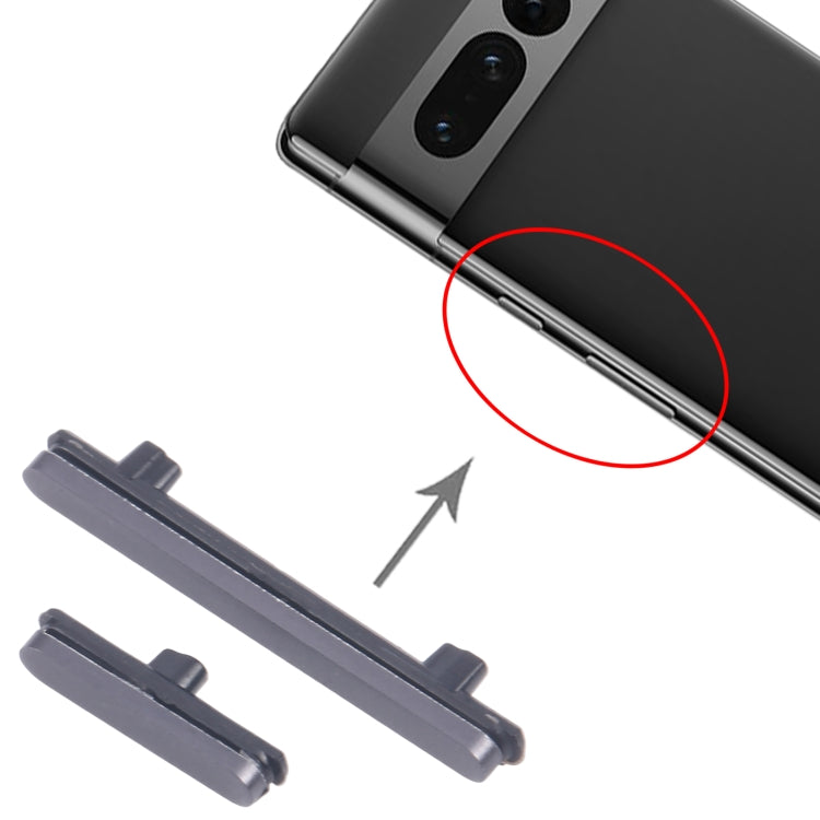 For Google Pixel 7 Pro Power Button and Volume Control Button  - Black