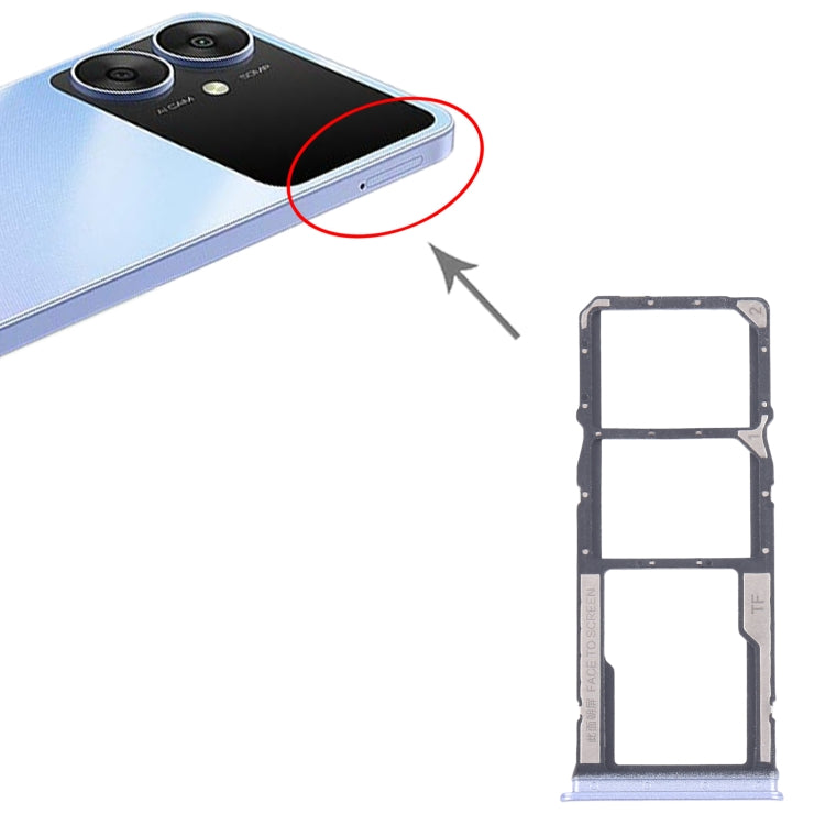 For Xiaomi Poco M6 Original SIM Card Tray + SIM Card Tray + Micro SD Card Tray