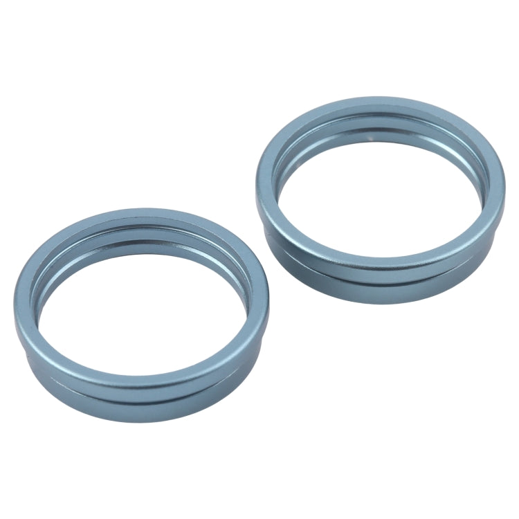 For iPhone 16 2pcs/set Rear Camera Glass Lens Metal Outside Protector Hoop Ring