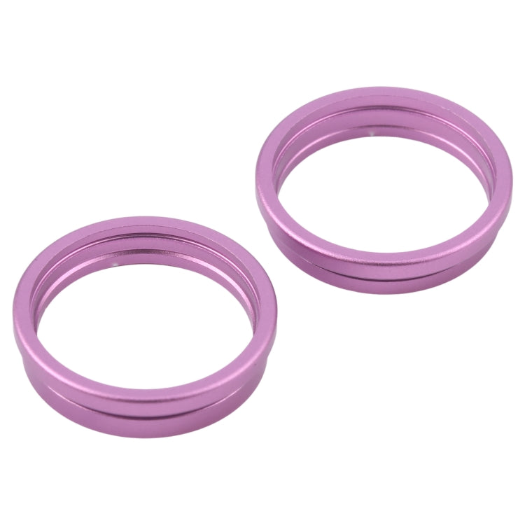For iPhone 16 2pcs/set Rear Camera Glass Lens Metal Outside Protector Hoop Ring