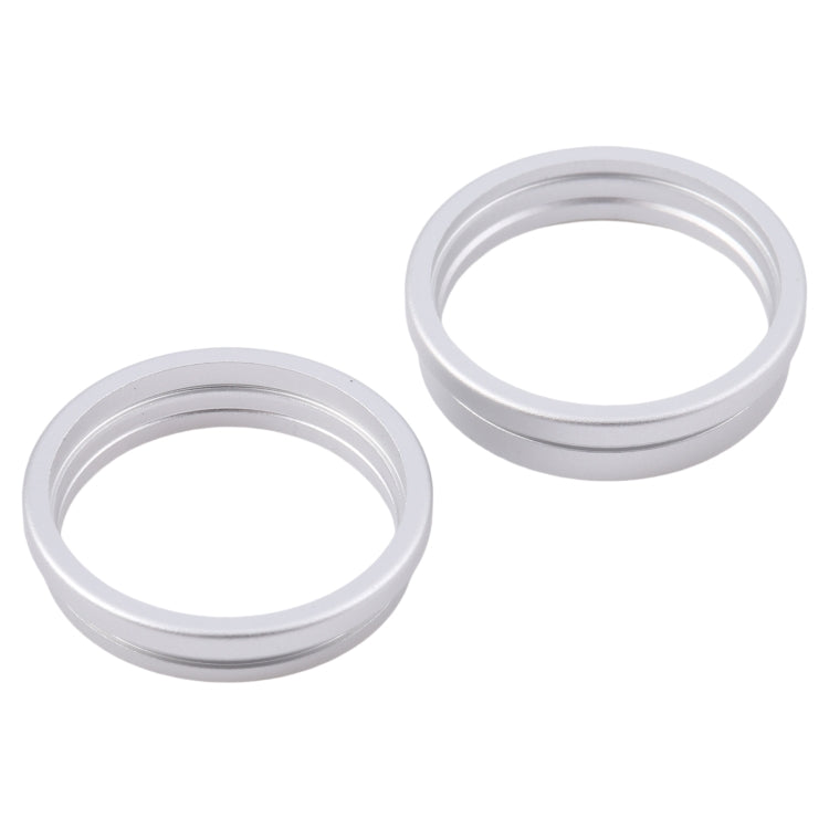 For iPhone 16 2pcs/set Rear Camera Glass Lens Metal Outside Protector Hoop Ring
