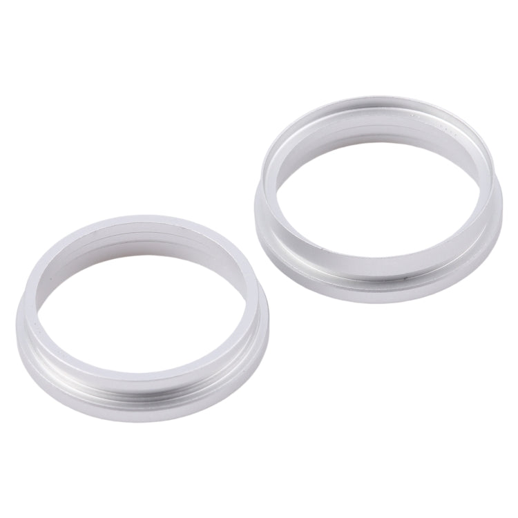 For iPhone 16 2pcs/set Rear Camera Glass Lens Metal Outside Protector Hoop Ring