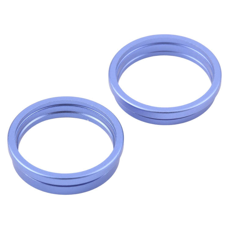 For iPhone 16 Plus 2pcs/set Rear Camera Glass Lens Metal Outside Protector Hoop Ring