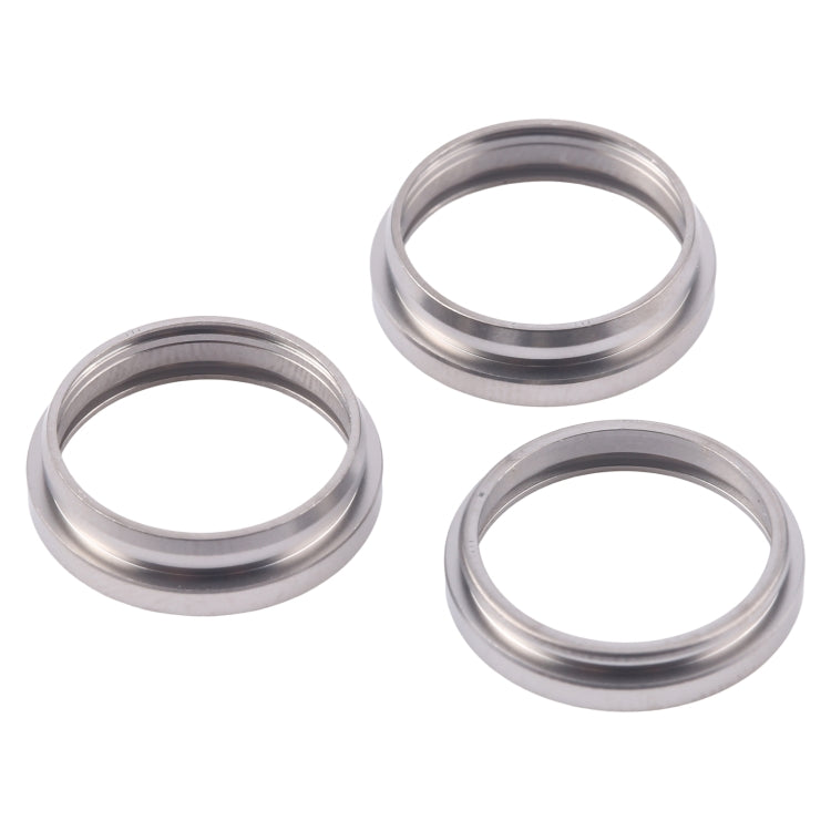 For iPhone 16 Pro 3pcs/set Rear Camera Glass Lens Metal Outside Protector Hoop Ring