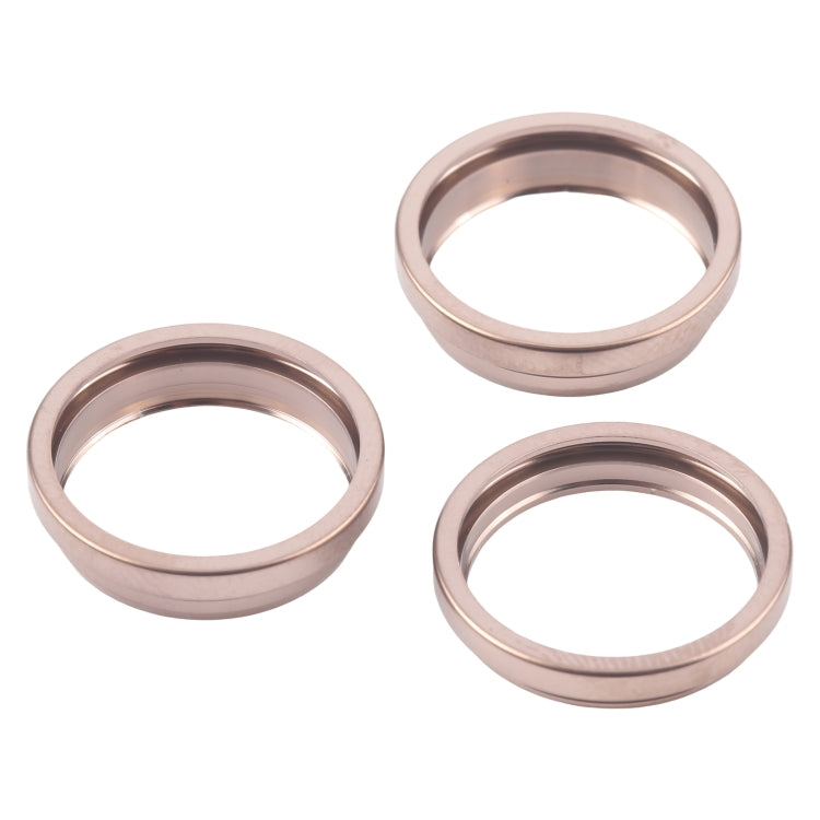 For iPhone 16 Pro Max 3pcs/set Rear Camera Glass Lens Metal Outside Protector Hoop Ring