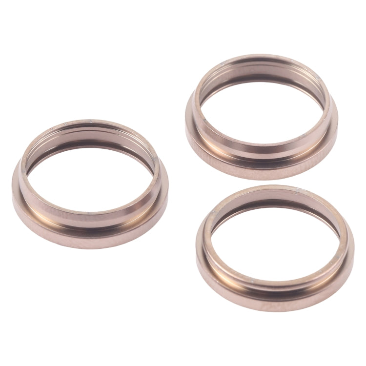 For iPhone 16 Pro Max 3pcs/set Rear Camera Glass Lens Metal Outside Protector Hoop Ring