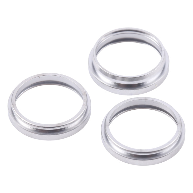 For iPhone 16 Pro Max 3pcs/set Rear Camera Glass Lens Metal Outside Protector Hoop Ring