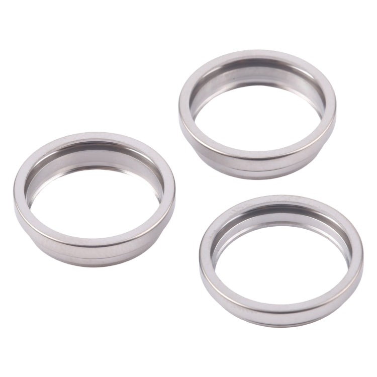 For iPhone 16 Pro Max 3pcs/set Rear Camera Glass Lens Metal Outside Protector Hoop Ring
