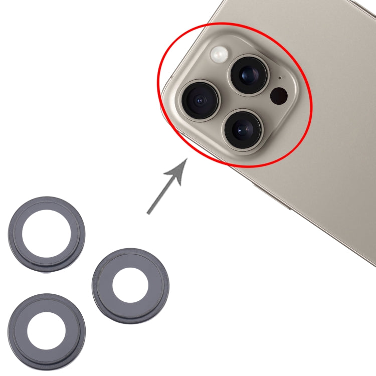 For iPhone 16 Pro Max 3pcs/Set Camera Lens Cover