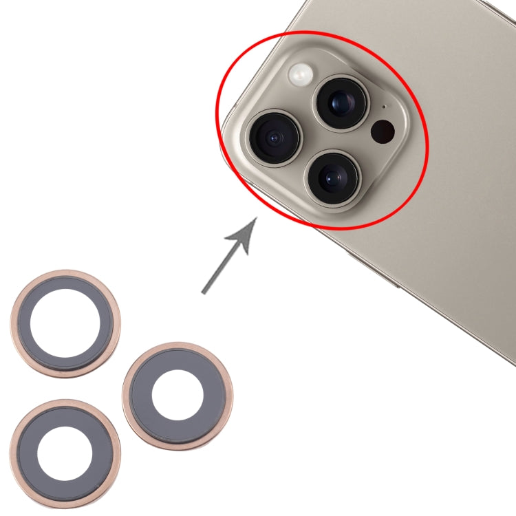 For iPhone 16 Pro 3pcs/Set Camera Lens Cover