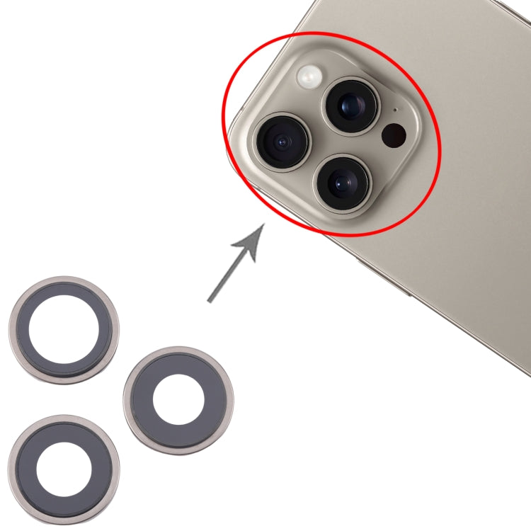 For iPhone 16 Pro 3pcs/Set Camera Lens Cover