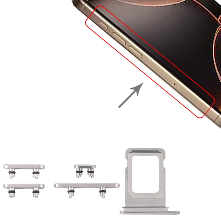 For iPhone 16 Pro Max Original SIM Card Tray + SIM Card Tray + Side Keys