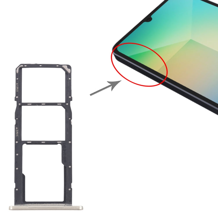 For Samsung Galaxy A06 SM-A065F Original SIM Card Tray + SIM Card Tray + Micro SD Card Tray