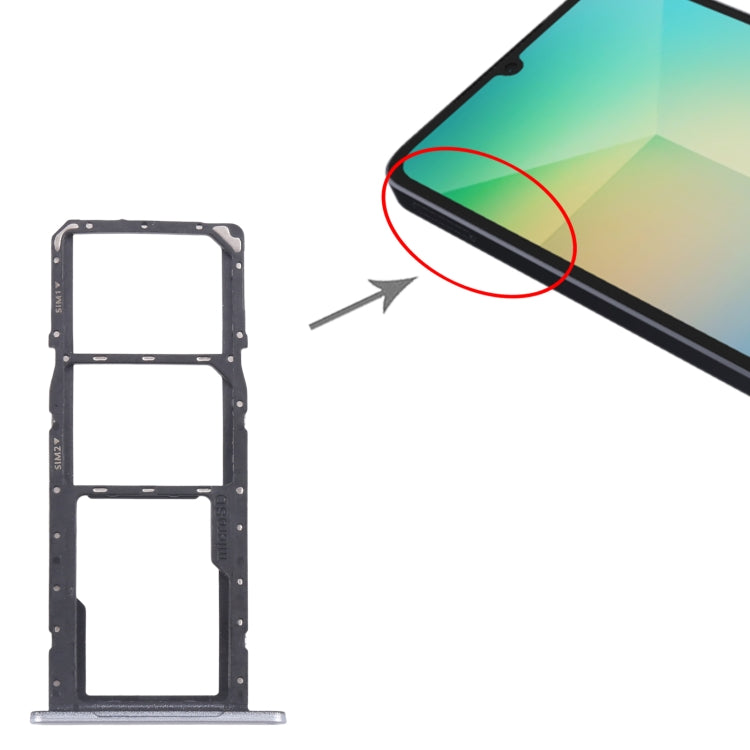 For Samsung Galaxy A06 SM-A065F Original SIM Card Tray + SIM Card Tray + Micro SD Card Tray
