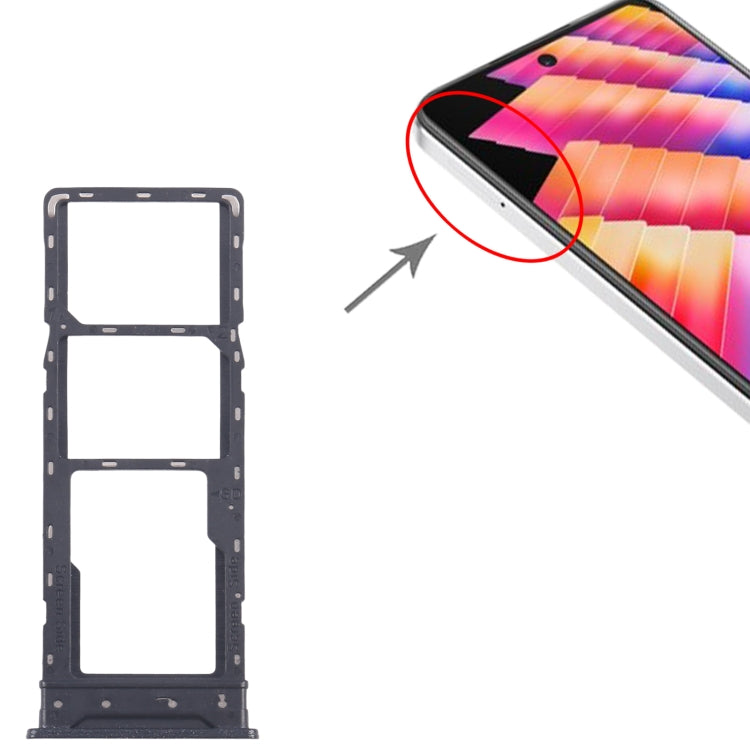 For Infinix Hot 30 Play NFC X6835 5pcs SIM Card Tray + SIM Card Tray + Micro SD Card Tray