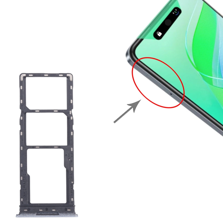 For Infinix Smart 8 X6525 5pcs SIM Card Tray + SIM Card Tray + Micro SD Card Tray