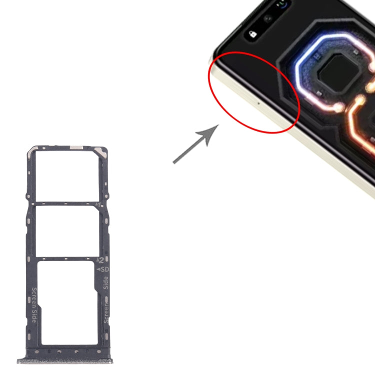 For Infinix Smart 8 Plus X6526 5pcs SIM Card Tray + SIM Card Tray + Micro SD Card Tray