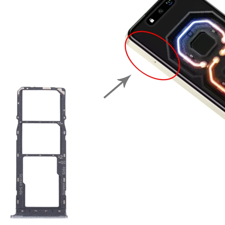 For Infinix Smart 8 Plus X6526 5pcs SIM Card Tray + SIM Card Tray + Micro SD Card Tray