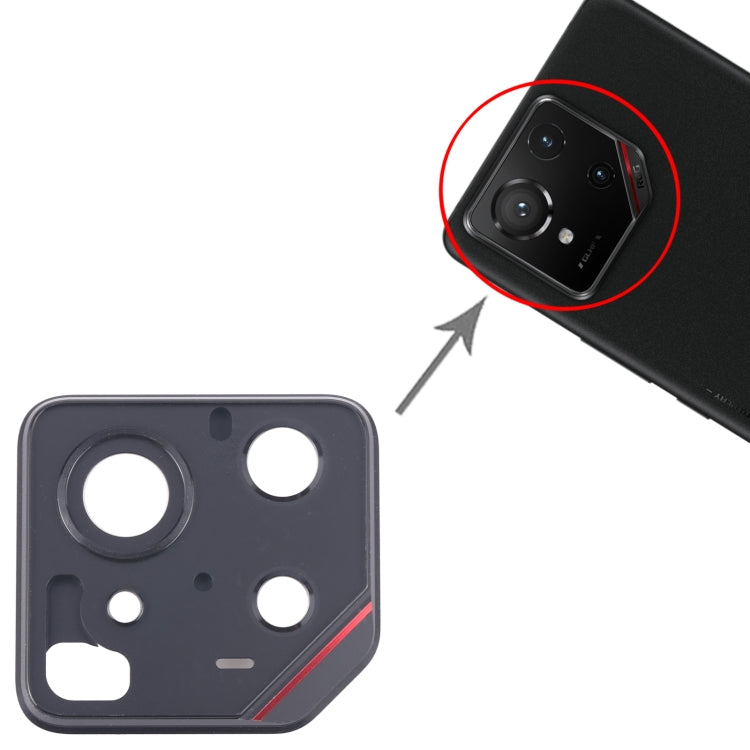 For ASUS ROG Phone 9 5G Back Camera Lens Frame - Red