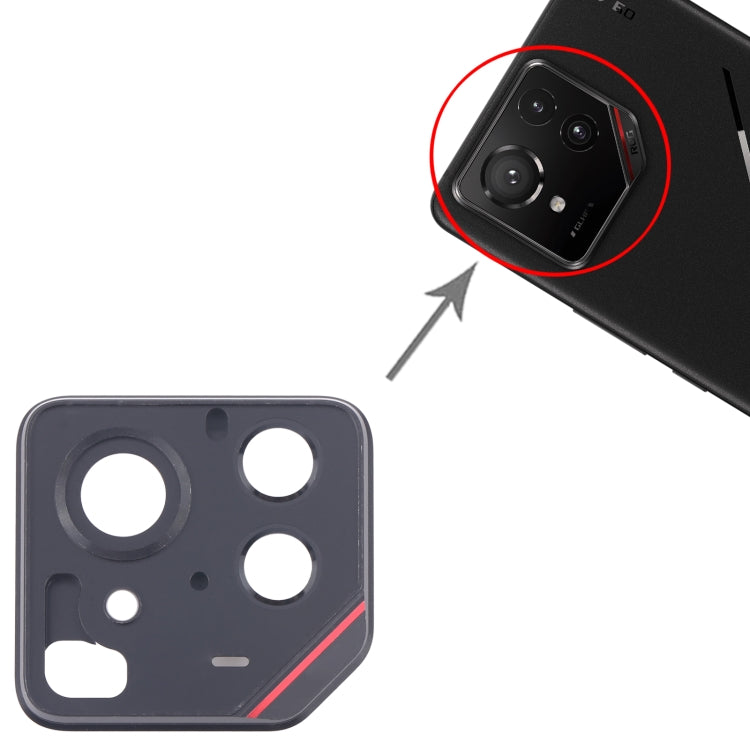 For Asus ROG Phone 9 Pro 5G Back Camera Lens Frame - Red