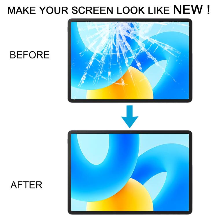 For Huawei MatePad 11.5 2024 BTKR-W00 Front Screen Outer Glass Lens, Bright Version  - Jet Black