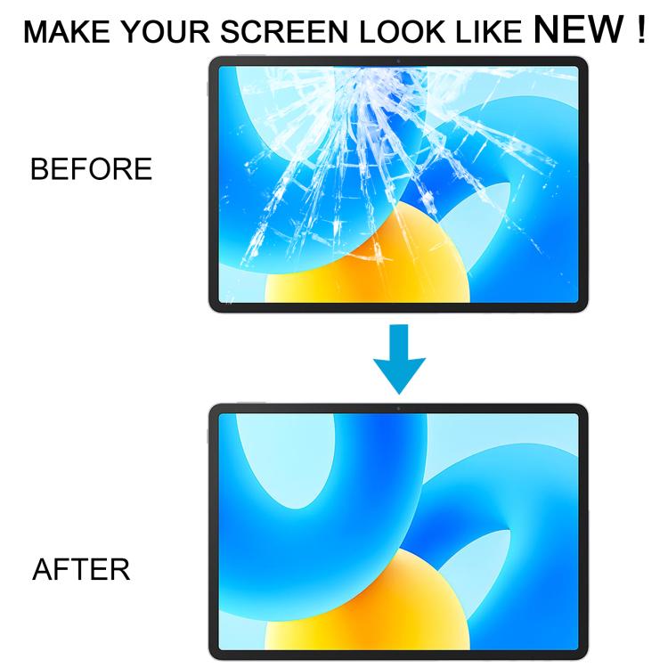 For Huawei MatePad 11.5 TGR-W10 Front Screen Outer Glass Lens, Soft Light Version  - Black
