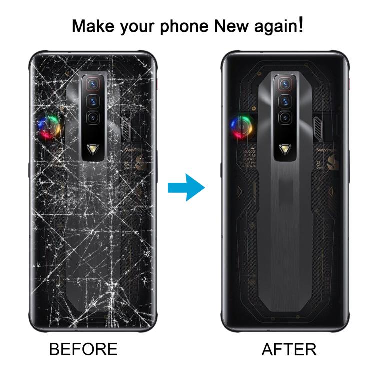 For ZTE nubia RedMagic 7S Glass Battery Back Cover - Transparent